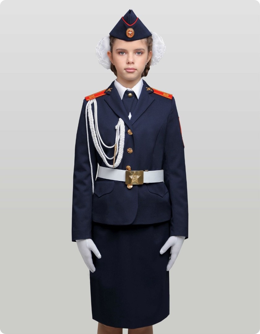 Юбка кадетская синего цвета