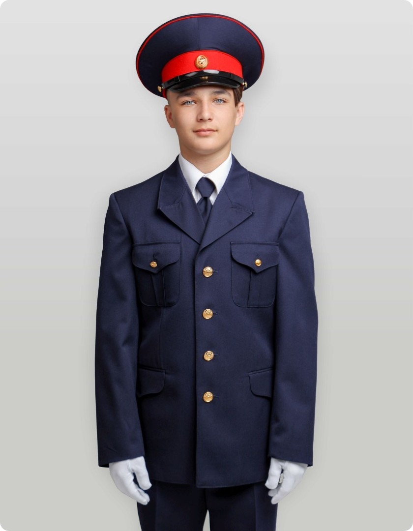 Китель парадный из поливискозы (синий)