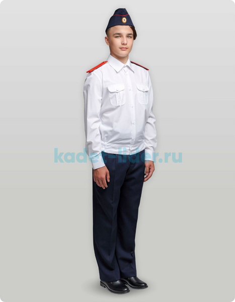 Брюки для кадета из поливискозы (синего цвета)